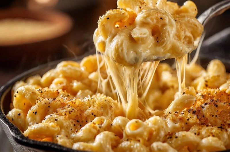 Skillet Baked Macaroni and Cheese