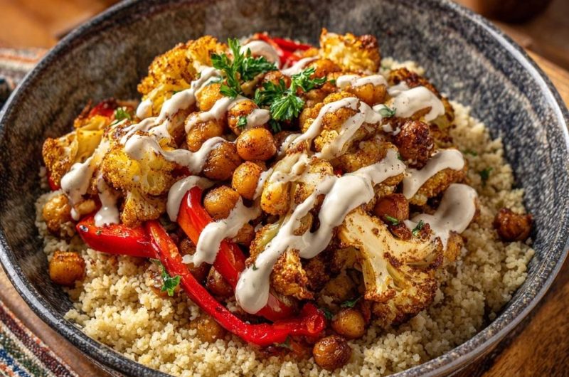 Spiced Cauliflower Chickpea Couscous