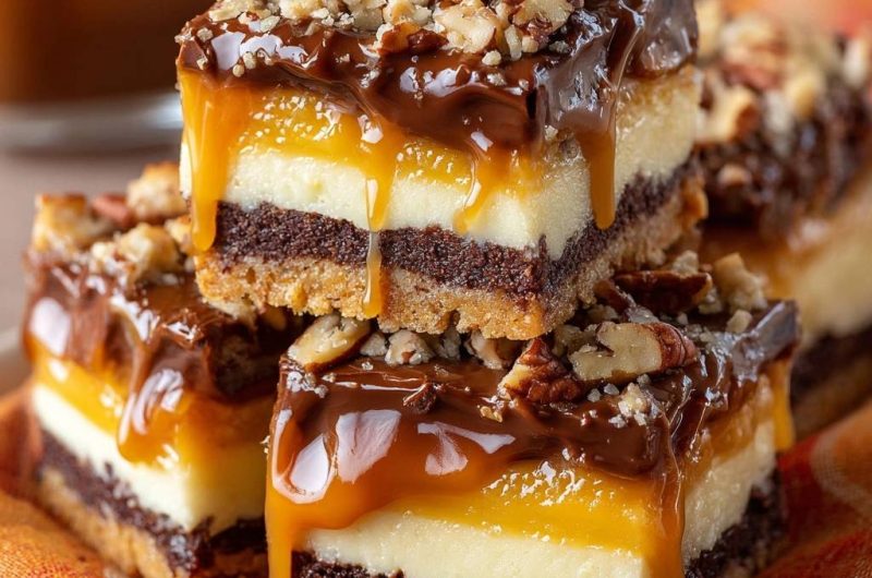 Turtle Cheesecake Bars
