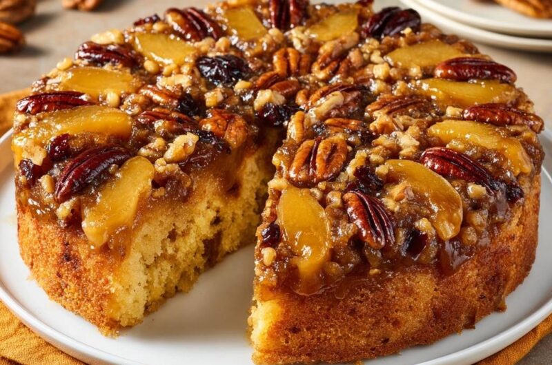 Caramel Apple Pecan Cake