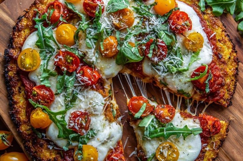Crispy Cauliflower Crust Margherita Pizza