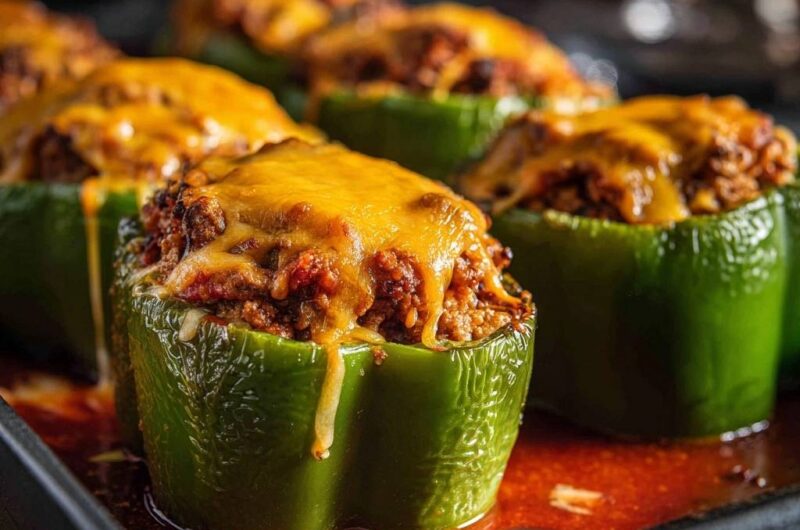 Cheesy Beef Stuffed Peppers