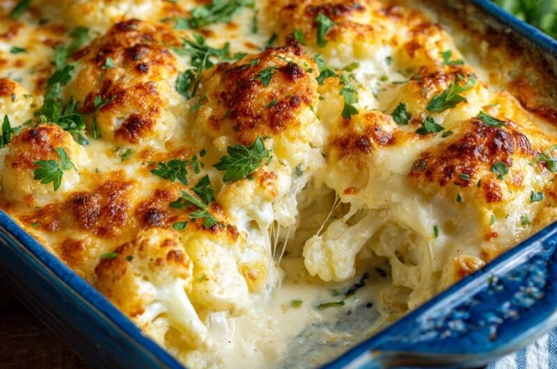 Creamy Roasted Cauliflower Gratin