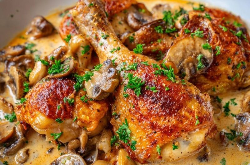 Creamy Roasted Mushroom Chicken