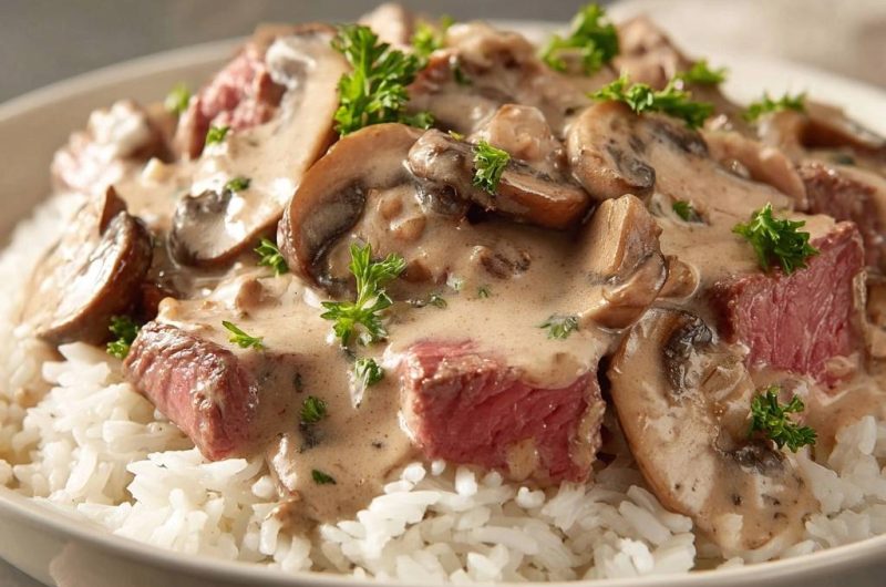 Steak and Mushroom Stroganoff