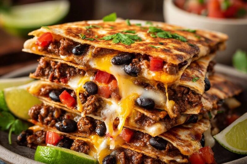 Beef and Black Bean Quesadillas