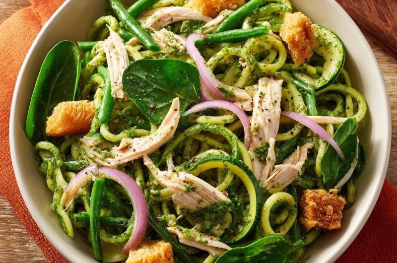 Pesto Chicken Zucchini Noodles