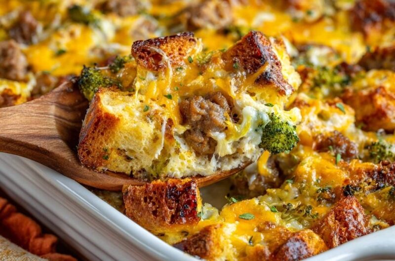 Sausage and Broccoli Strata