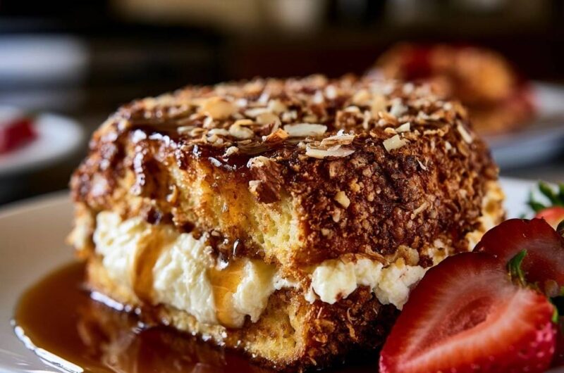 Almond Crusted Stuffed French Toast