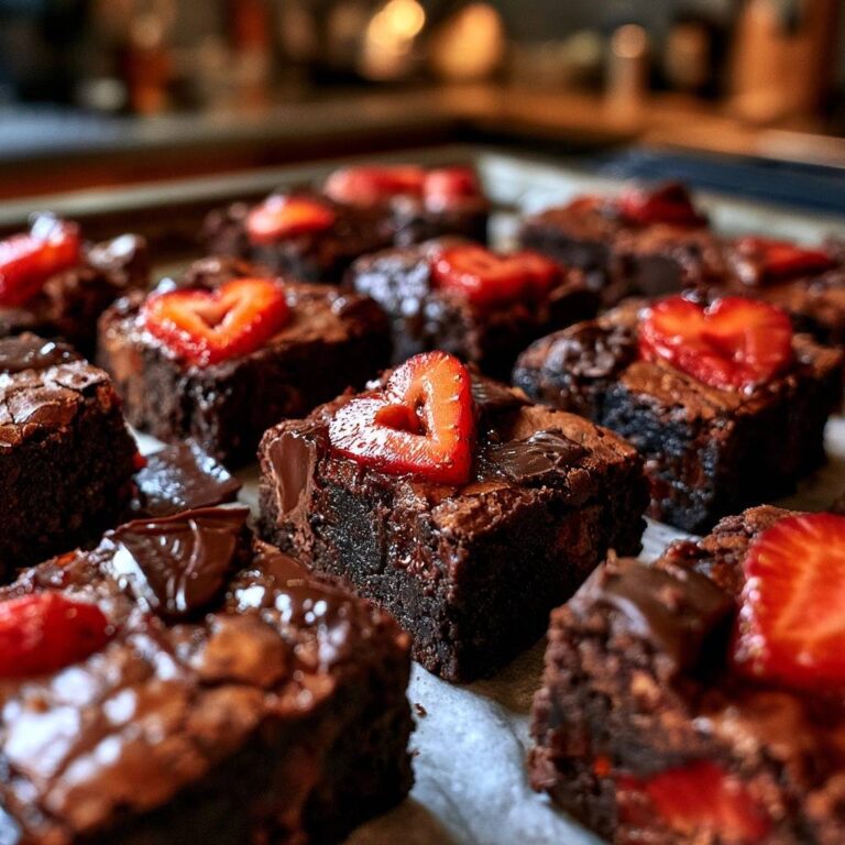 Fudgy Strawberry Heart Brownies: The Anti-Soggy Fruit Method