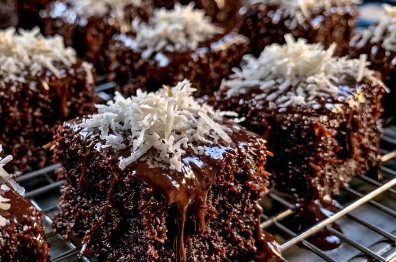 Chocolate Coconut Lamington Squares