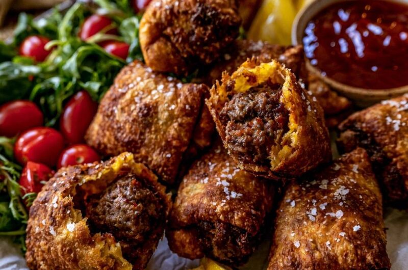Crispy Beef Egg Rolls