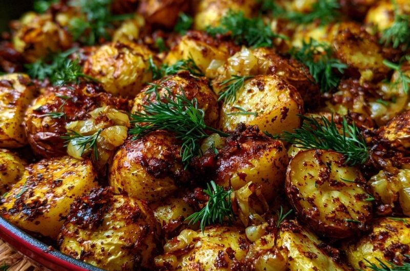 Crispy Garlic Herb Roasted Potatoes