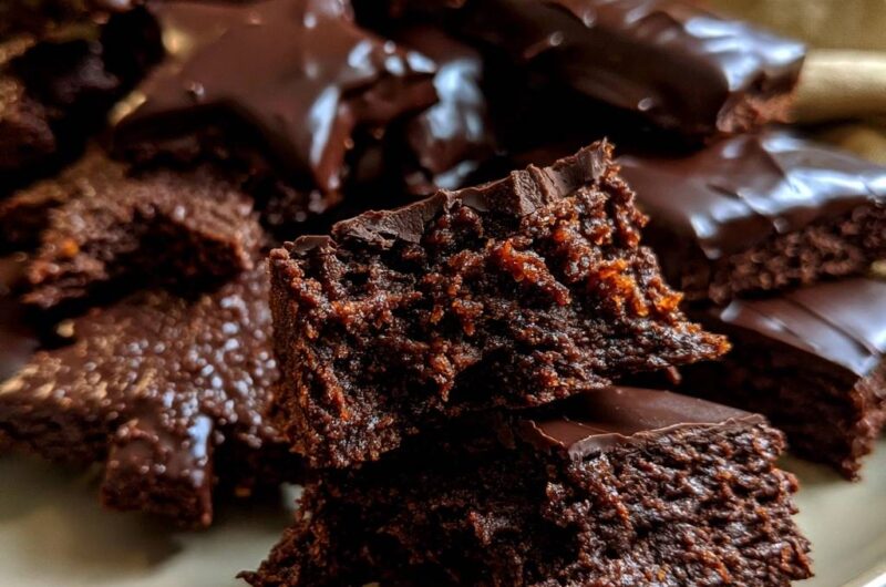 Ganache-Topped Fudge Brownies