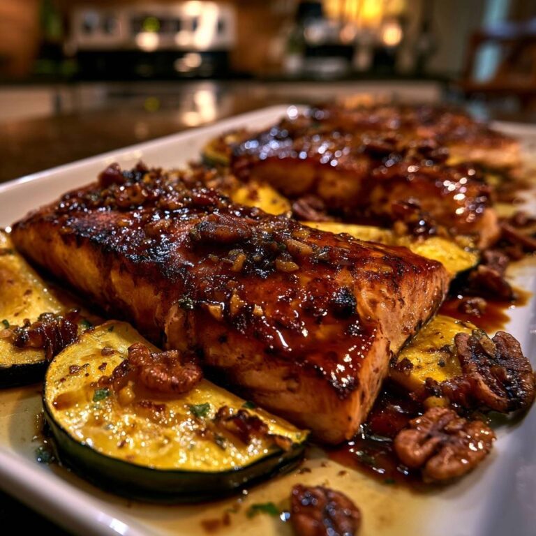 Mastering Glazed Pecan Salmon and Zucchini