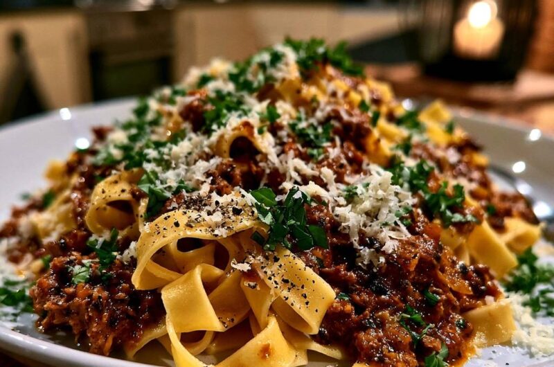 Hearty Beef Tagliatelle Bolognese