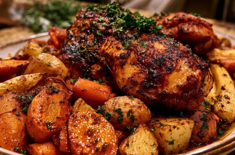 Herb-Roasted Chicken and Root Vegetables