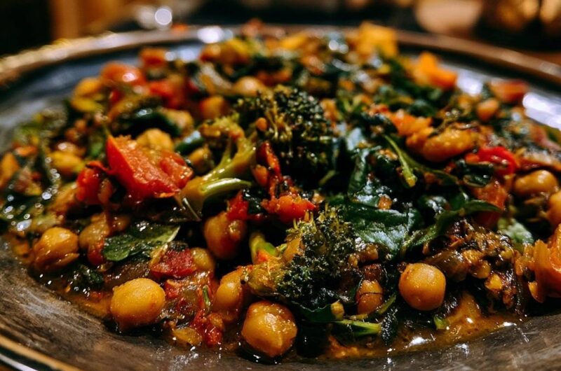 Mediterranean Braised Chickpea and Broccoli Ragout
