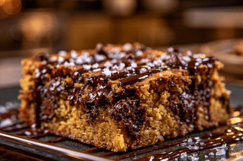 Salted Chocolate Chip Blondies