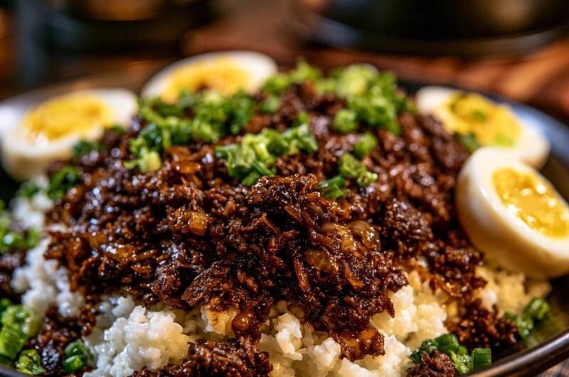 Savory Braised Beef Rice Bowls