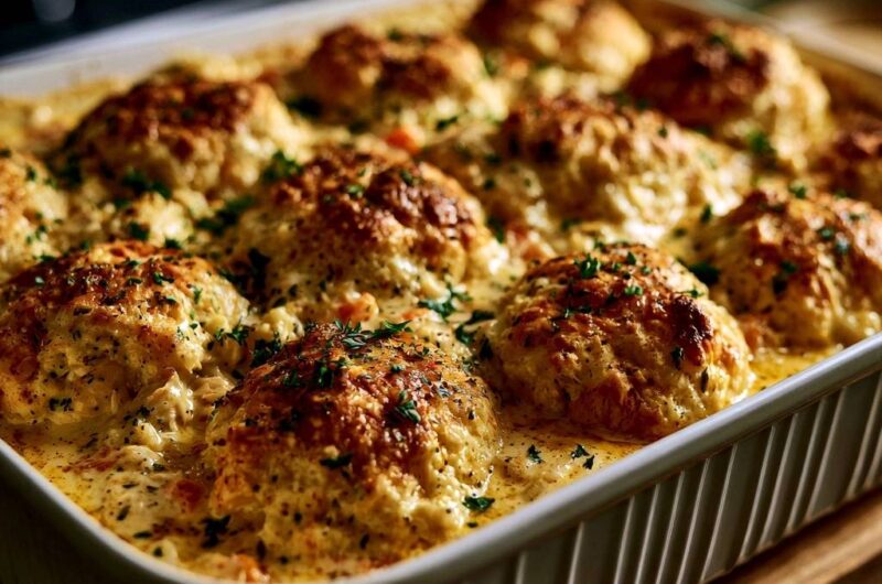 Creamy Chicken and Biscuit Casserole
