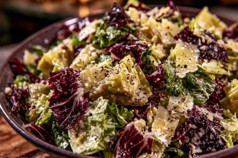 Creamy Radicchio and Romaine Caesar