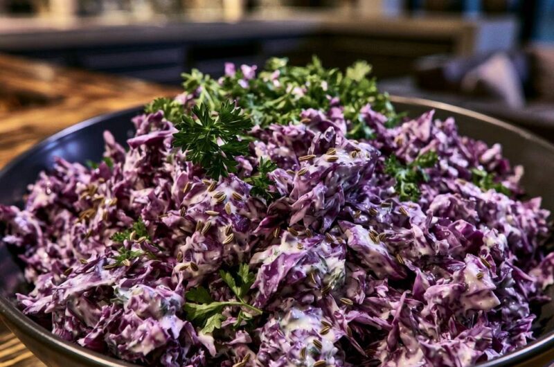Creamy Red Cabbage Slaw