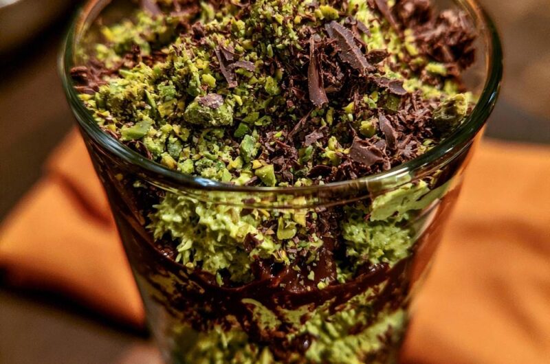 Dark Chocolate Pistachio Mousse Parfait