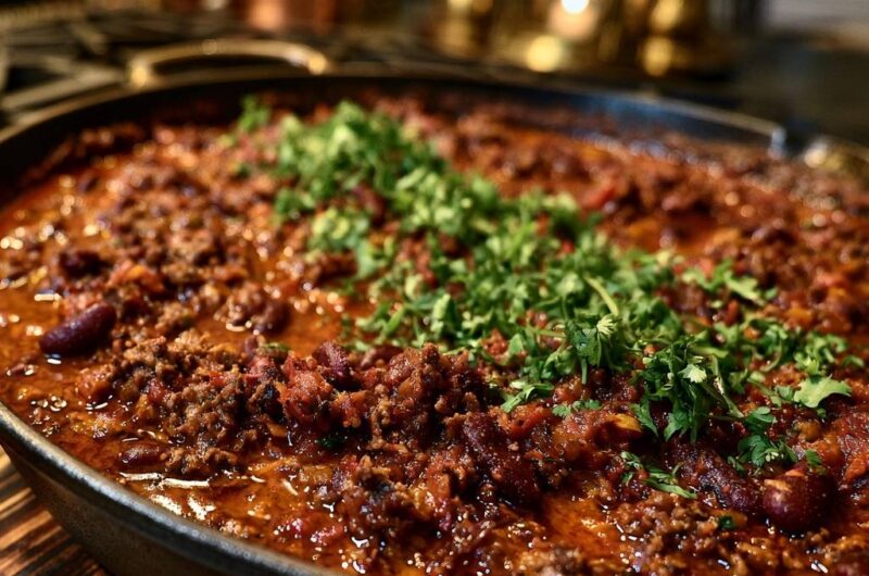 Hearty Skillet Beef and Bean Chili