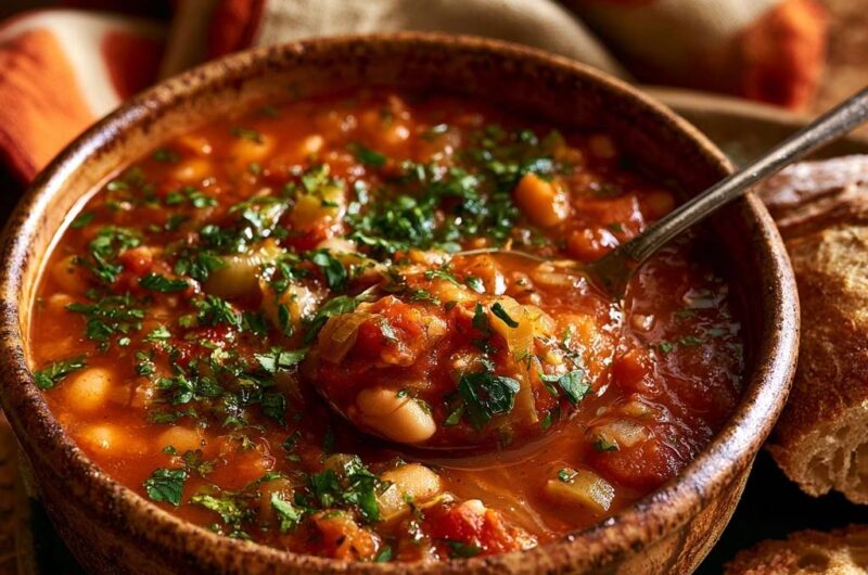 Hearty Tuscan White Bean Soup