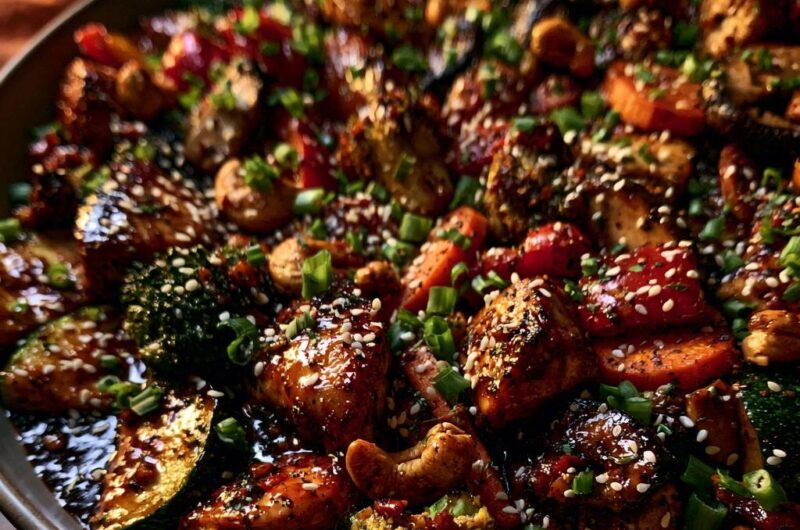 Honey Garlic Chicken and Vegetable Stir Fry