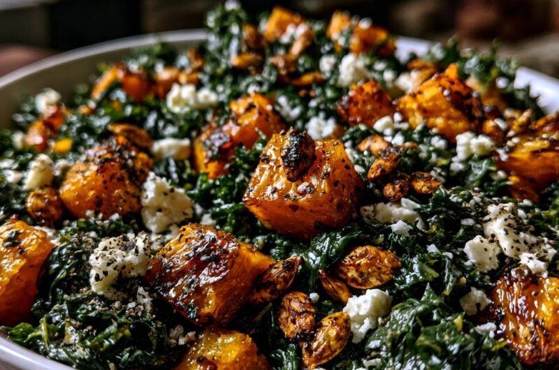 Roasted Butternut Squash and Kale Salad