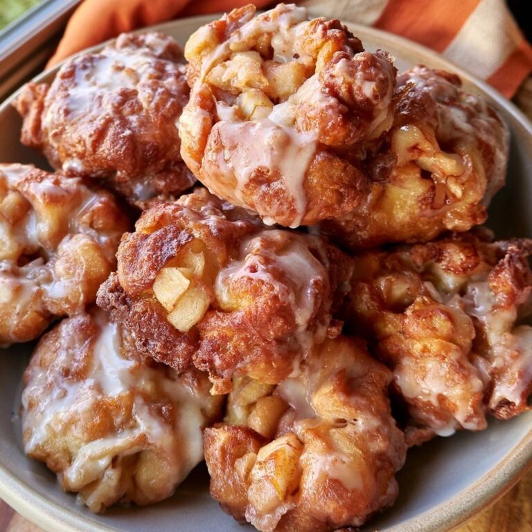 Apple Fritters with Vanilla Glaze
