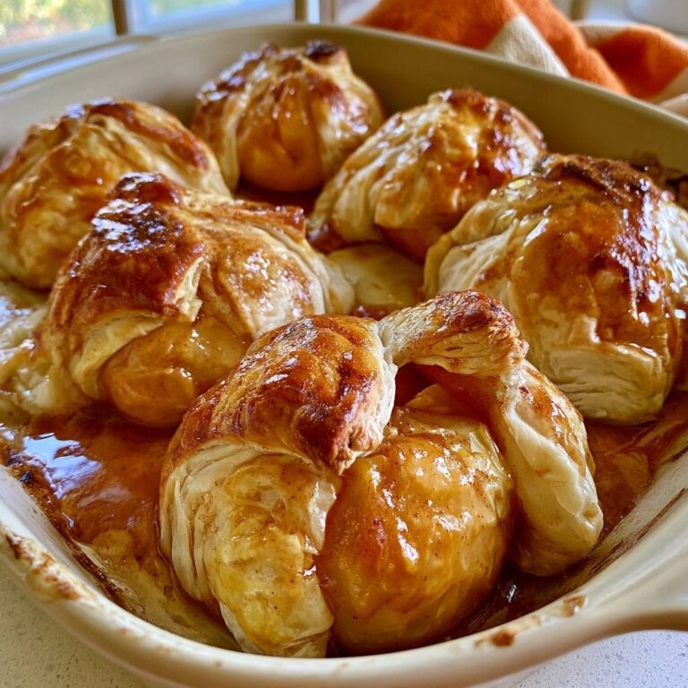 Baked Apple Dumplings with Cinnamon Syrup