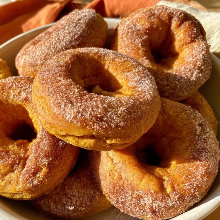 Baked Pumpkin Donuts with Cinnamon Sugar