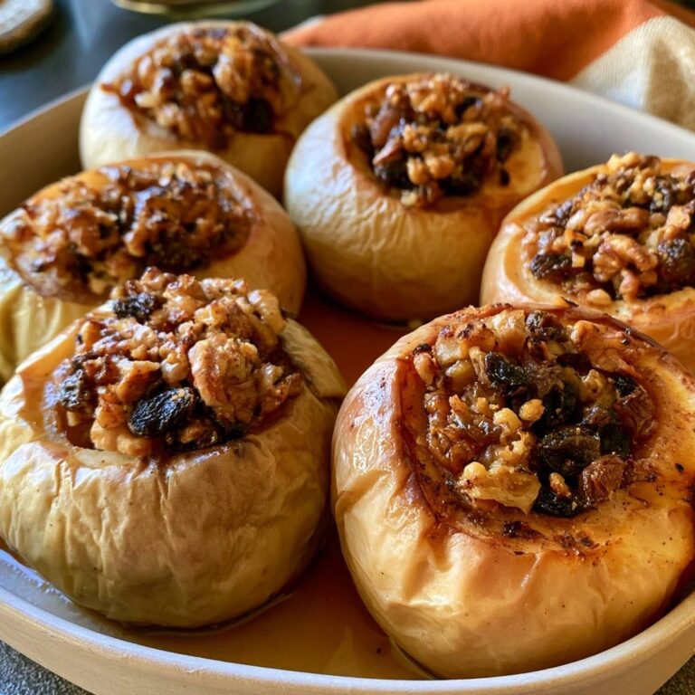 Baked Stuffed Apples with Walnuts and Raisins
