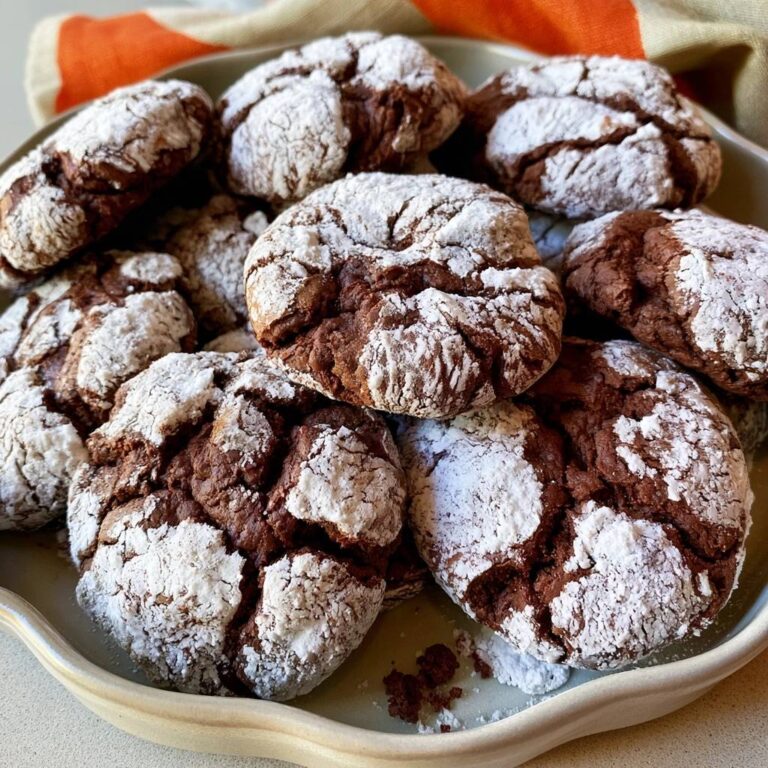 Chocolate Peppermint Crinkle Cookies