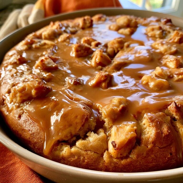 Fresh Apple Cake with Brown Sugar Glaze