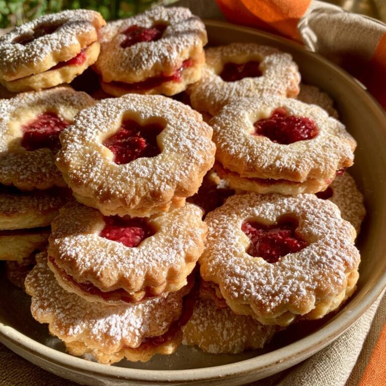 Raspberry Linzer Cookies